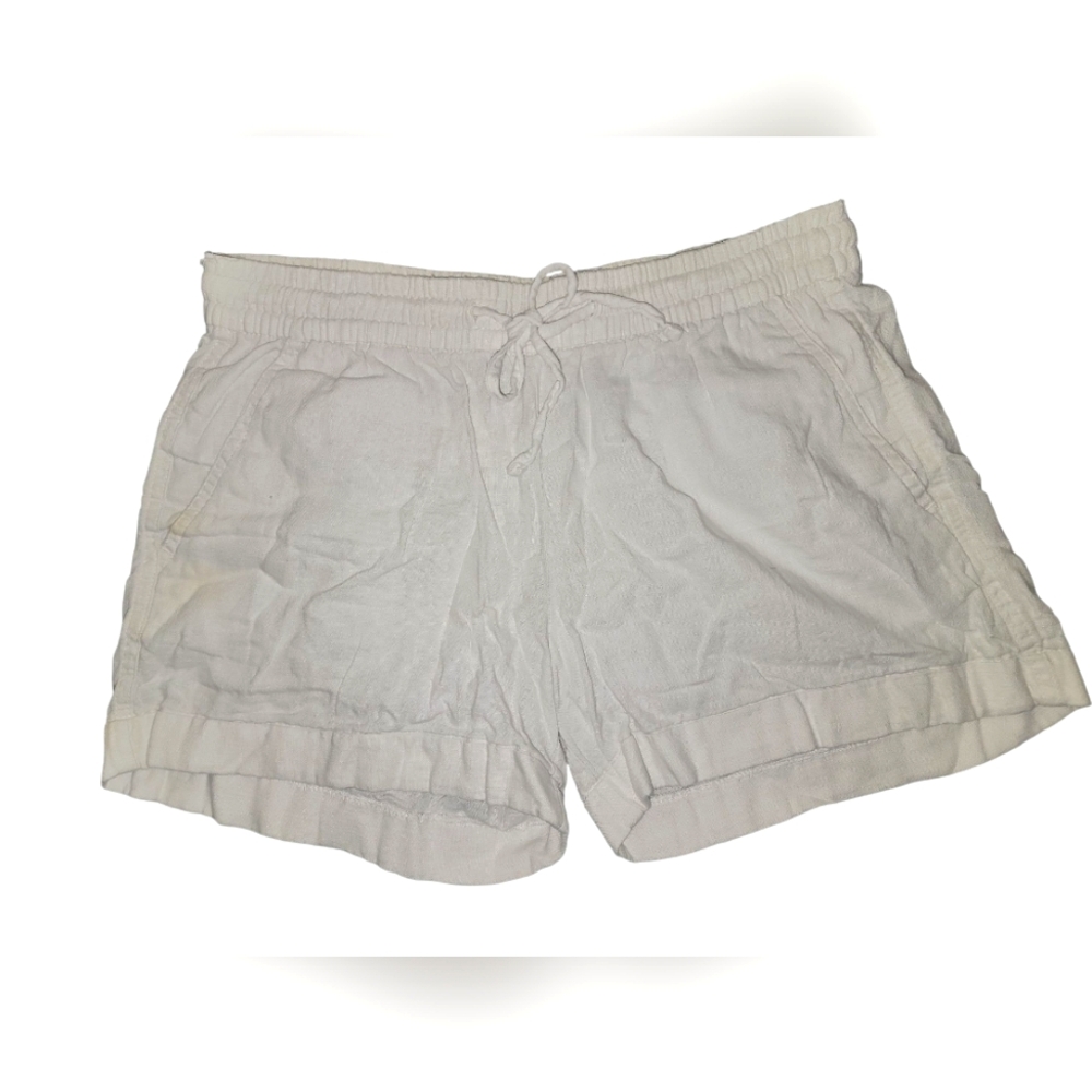 OLD NAVY Bright White Mid-Rise Linen Blend Shorts - Womens Size XS